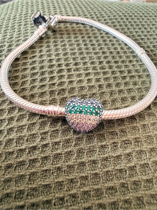 Pandora Jewelry - PANDORA Open My Heart Pavé Clip, Multi-Color CZ